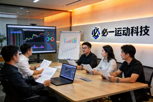 必一运动科技专业团队进行体育数据分析与策略讨论会议